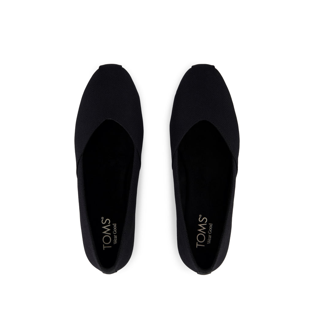 Gemma Flat - Black Heavy Canvas Top View