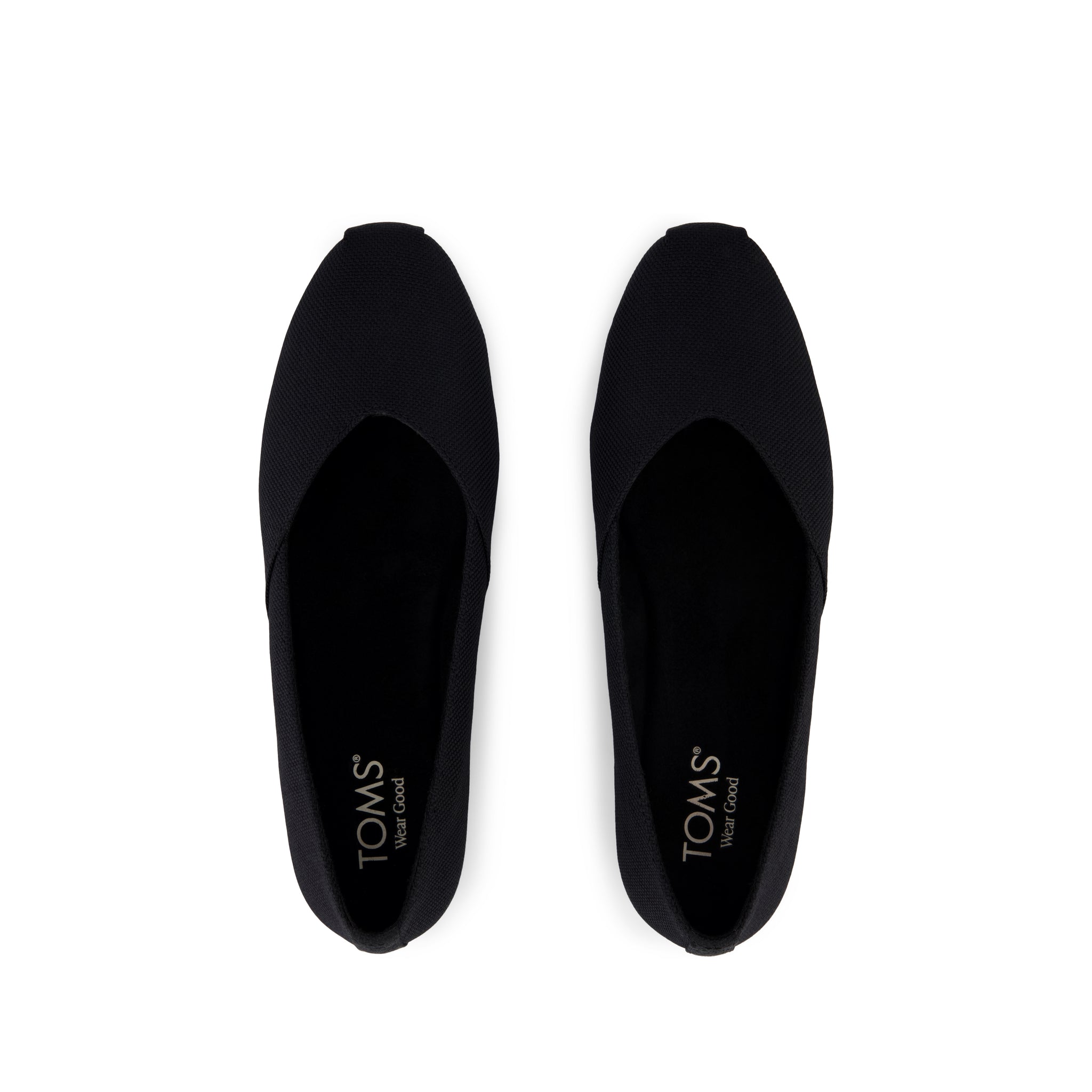 Gemma Flat - Black Heavy Canvas Top View