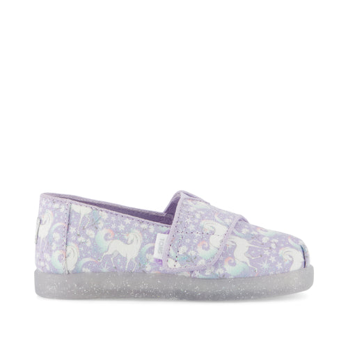 Alpargata Classic Kids Shoe - Misty Lilac Iridescent Unicorn Side View
