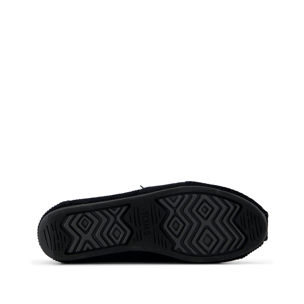 Alpargata Classic - Black Velvet Faux Fur Bottom Sole View