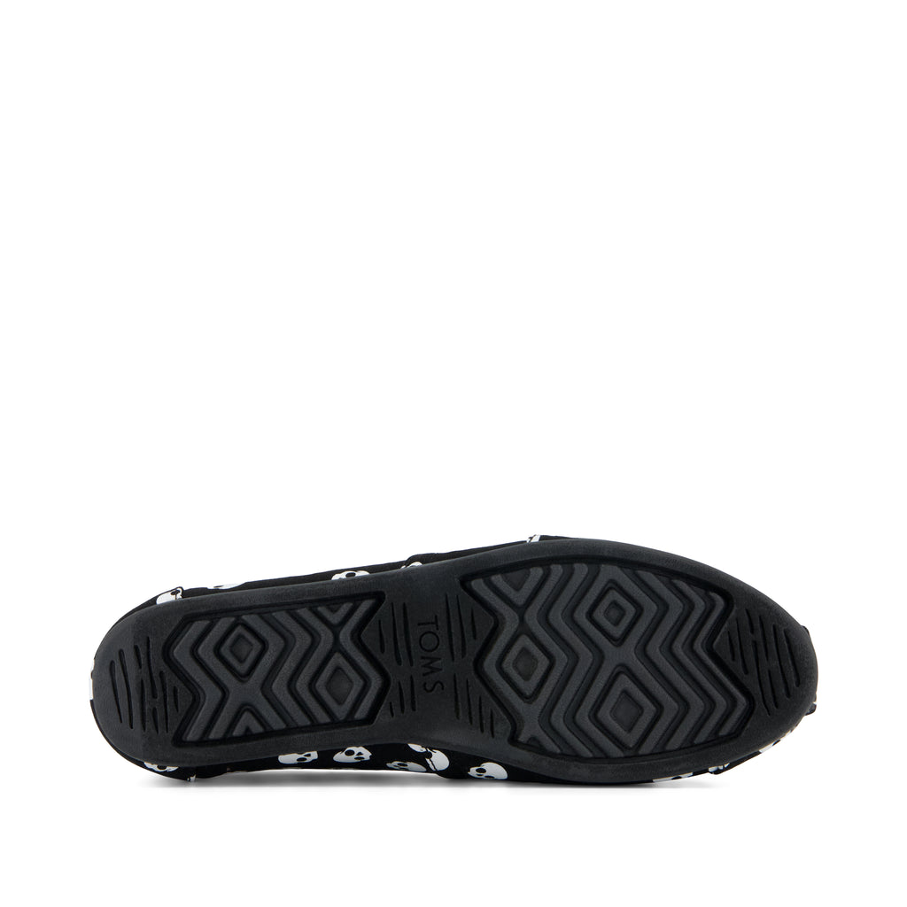 Alpargata Classic - Black Glow In The Dark Halloween Skulls Bottom Sole View