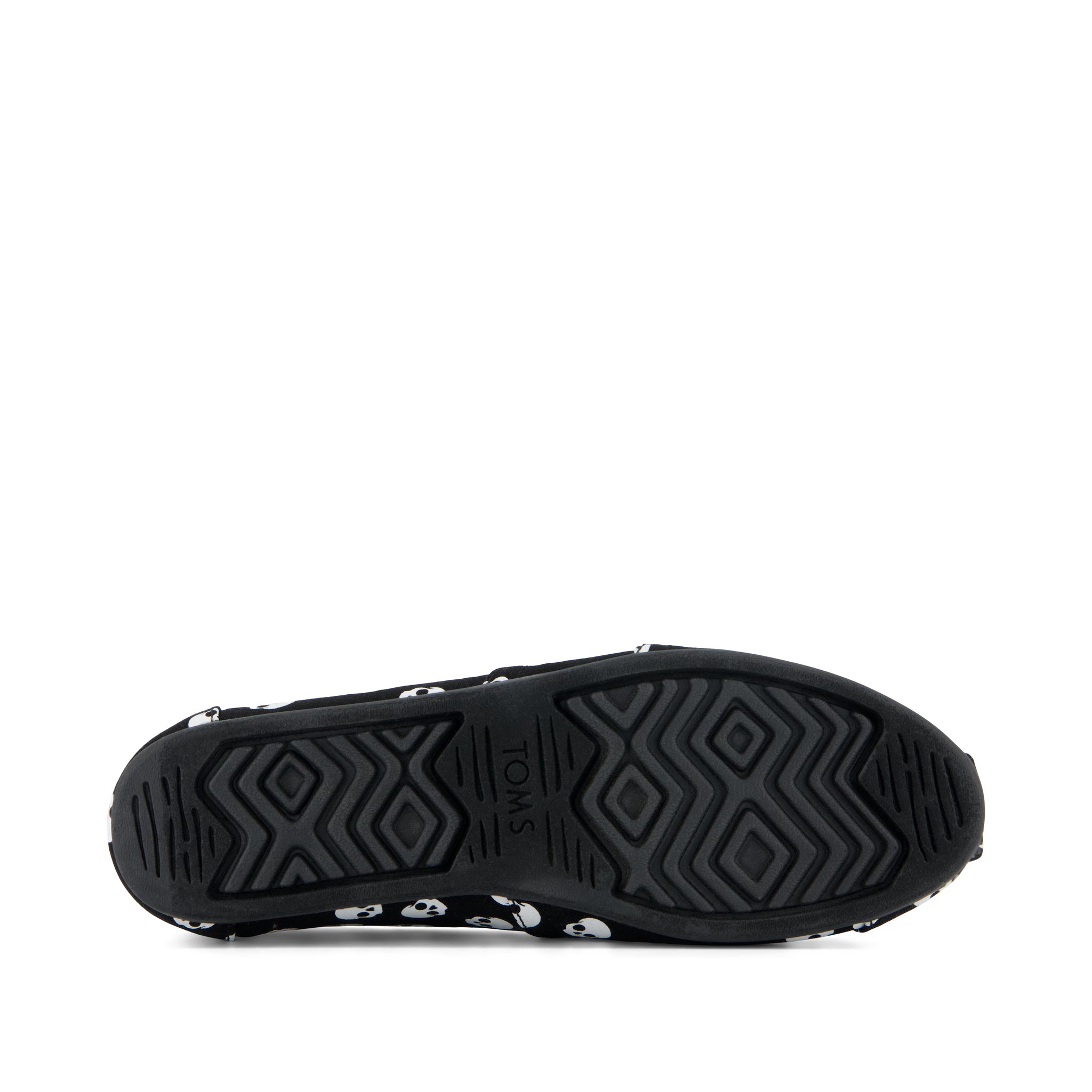 Alpargata Classic - Black Glow In The Dark Halloween Skulls Bottom Sole View