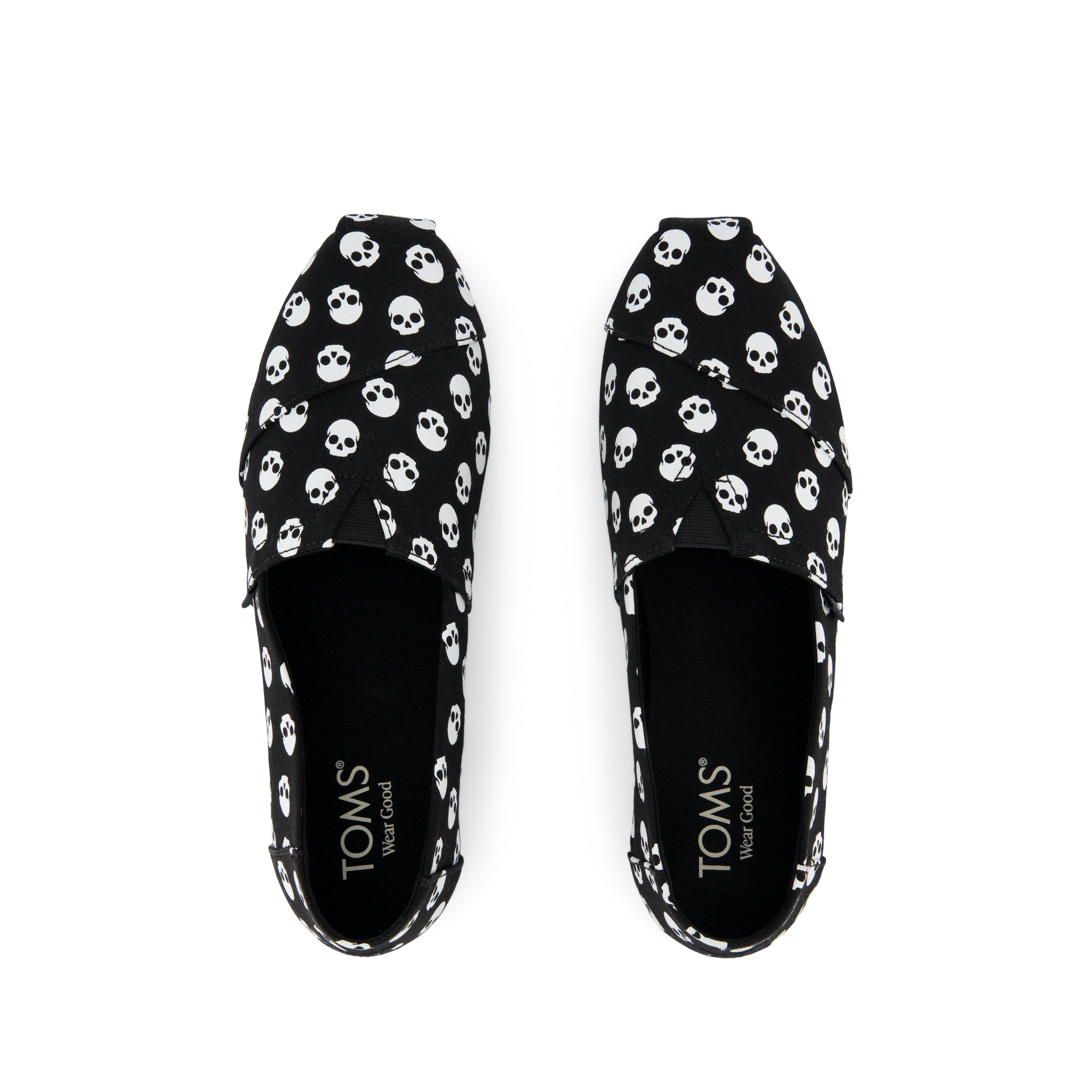 Alpargata Classic - Black Glow In The Dark Halloween Skulls Top View