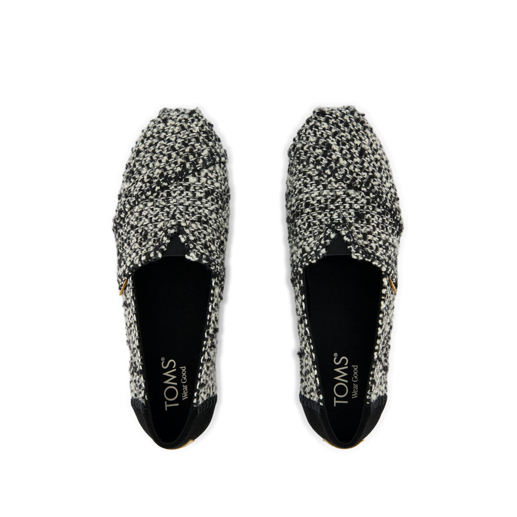 Alpargata Classic - Deco Stitch Black Marled Boucle Top View