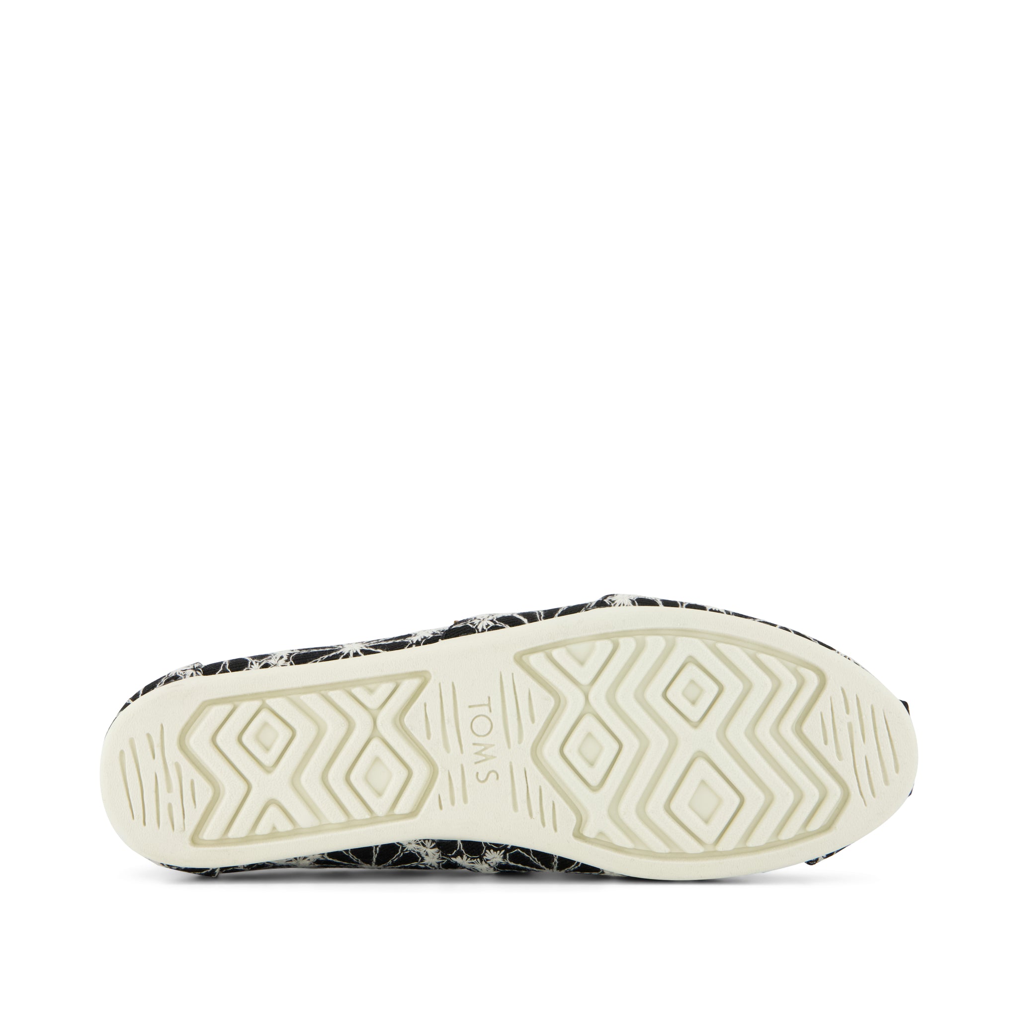Alpargata Classic - Black Embroidered Daisy Denim​ Bottom Sole View