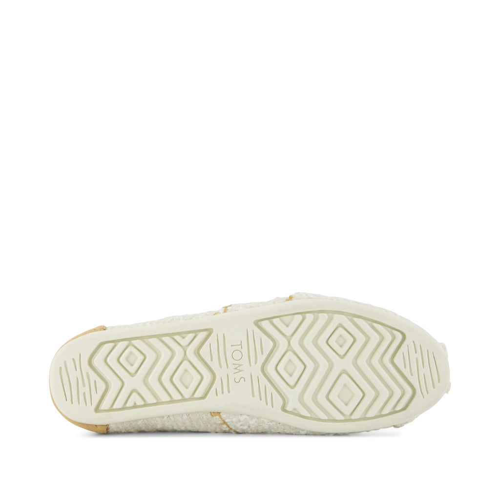 Alpargata Classic - Deco Stitch Egret Marled Boucle Bottom Sole View