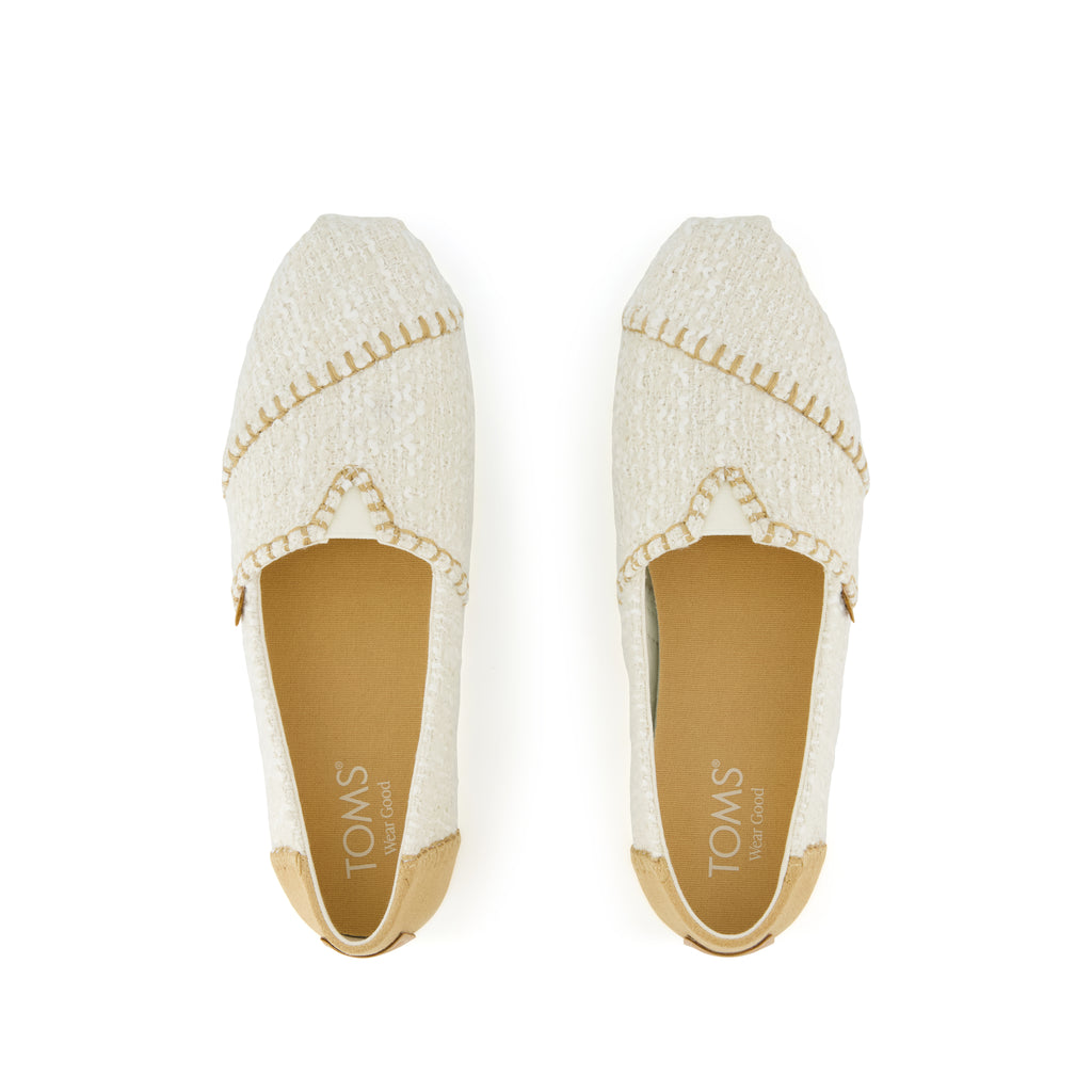 Alpargata Classic - Deco Stitch Egret Marled Boucle Top View