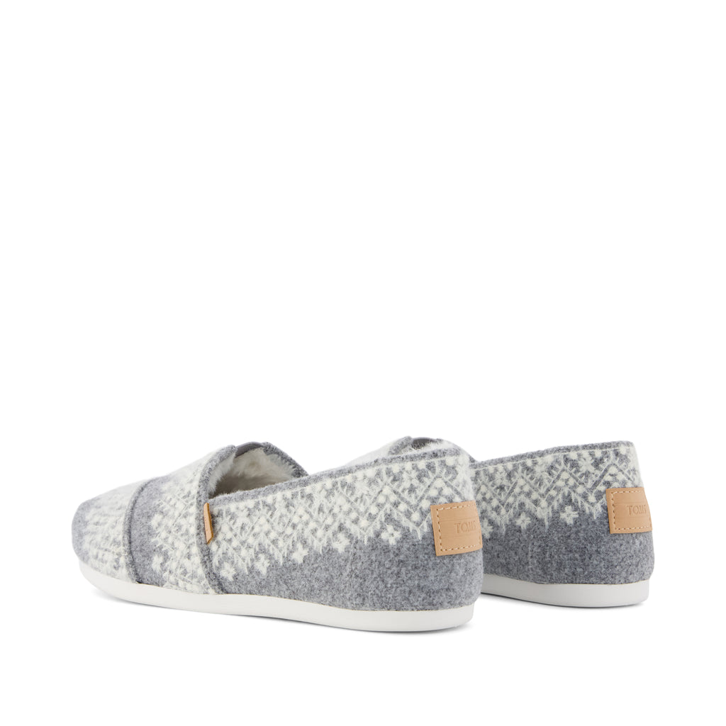 Alpargata Classic - Fuzzy Fair Isle Back View