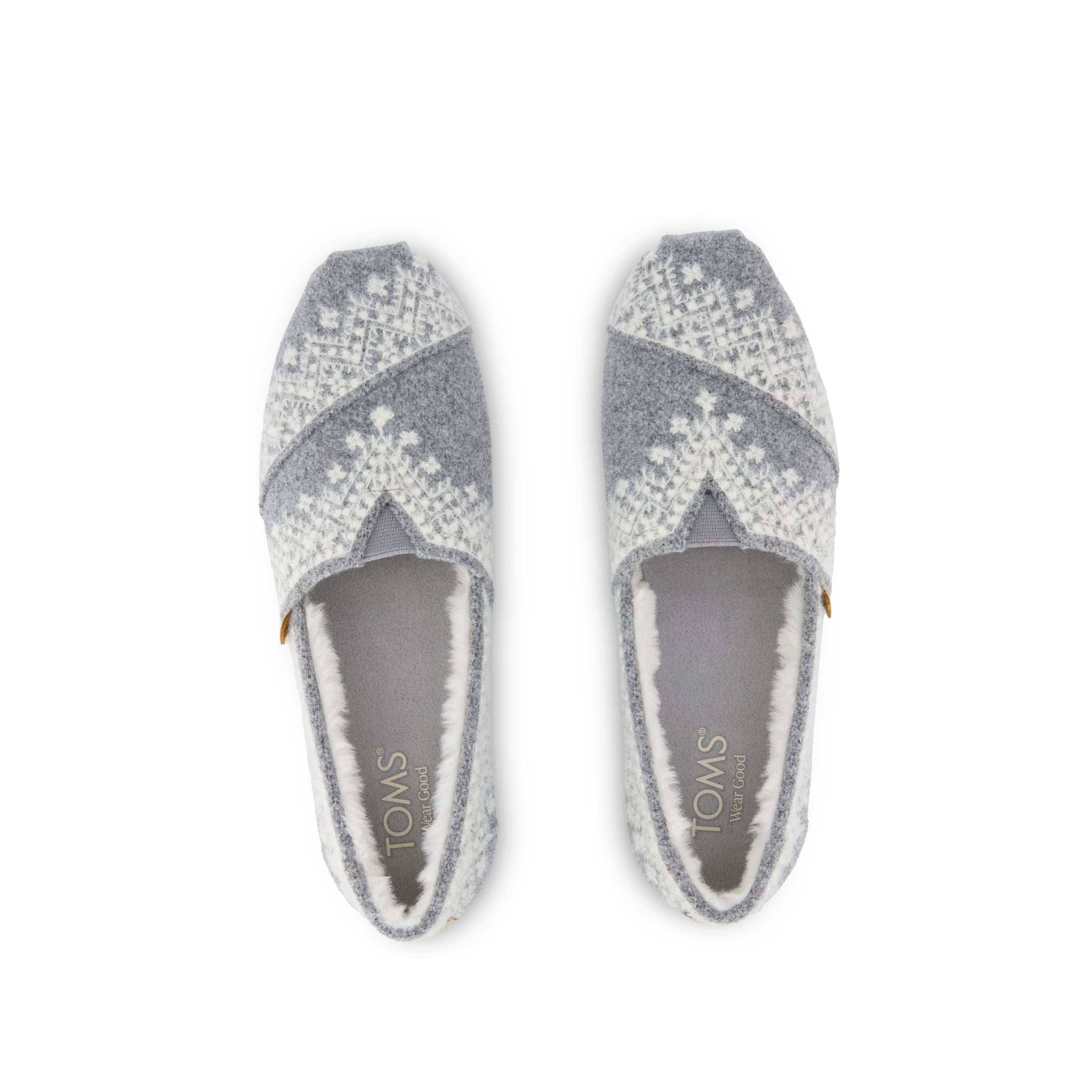 Alpargata Classic - Fuzzy Fair Isle Top View