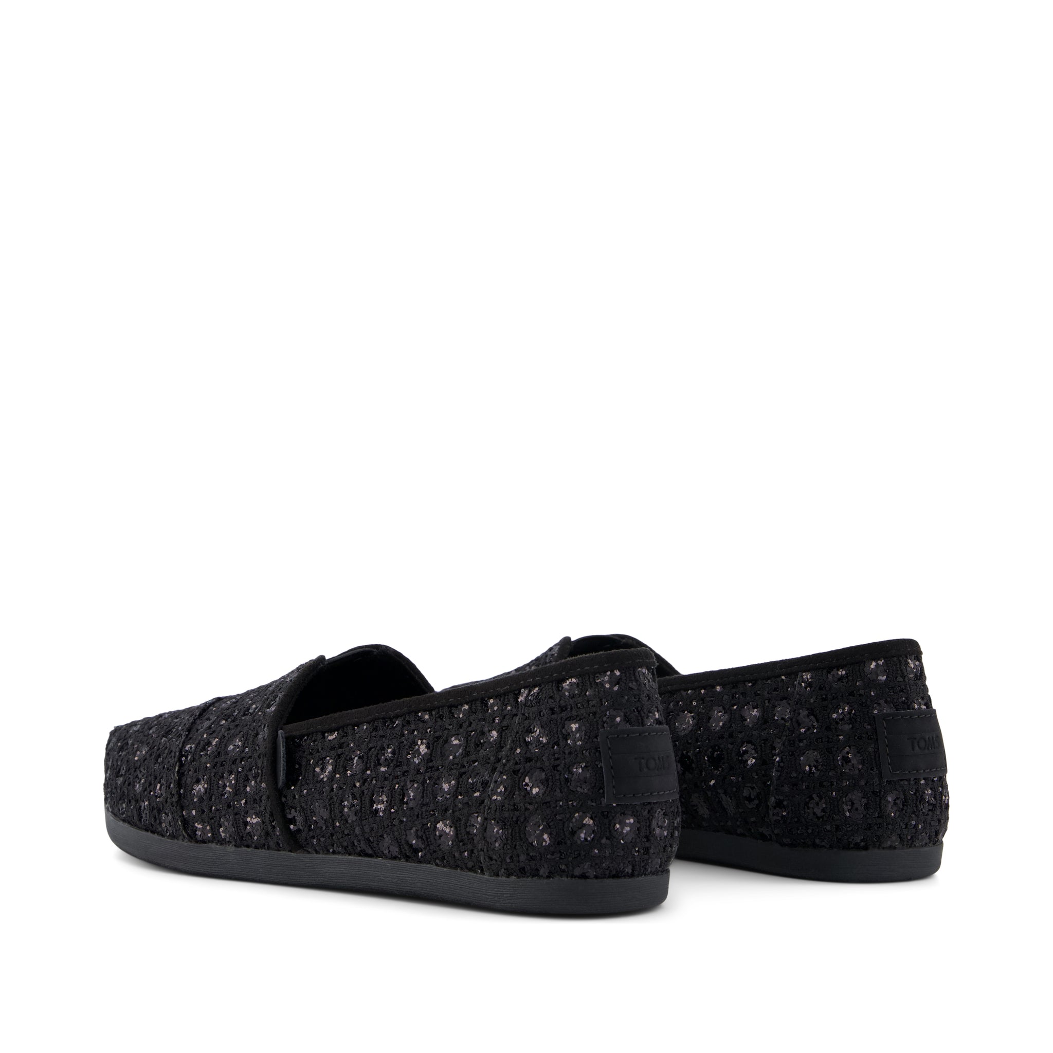 Alpargata Classic - Black Geometric Sequins Back View