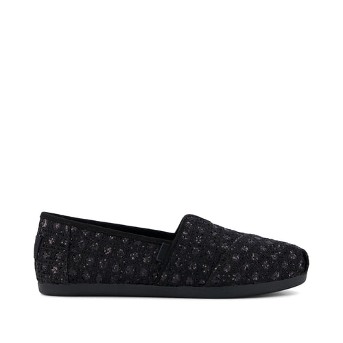 Alpargata Classic - Black Geometric Sequins Side View