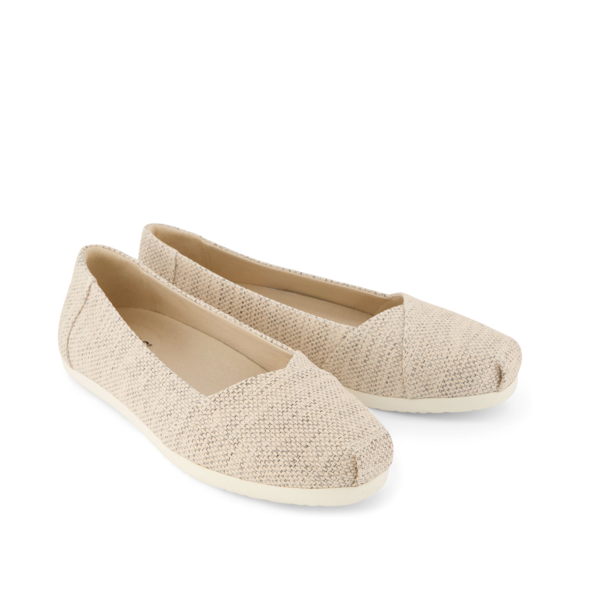 Alpargata Ballet Flat - Natural Melange Front View
