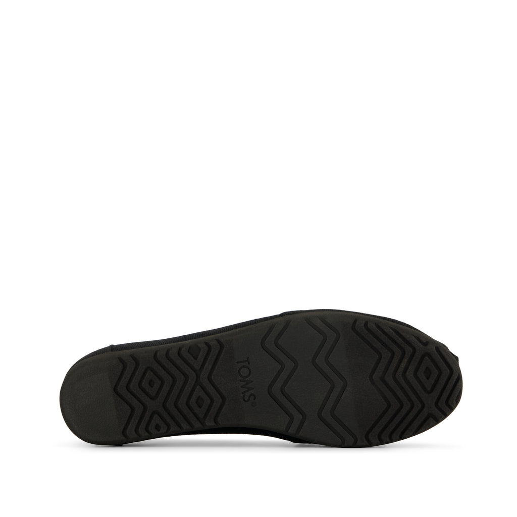 Alpargata Ballet Flat - All Black Heritage Canvas Bottom Sole View