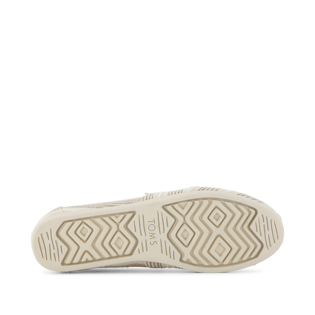 Alpargata Classic - Natural Metallic Stripe Bottom Sole View