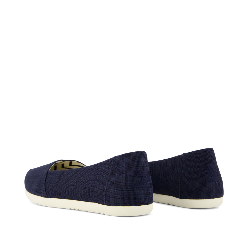 Alpargata Ballet Flat - Navy Heritage Canvas Back View