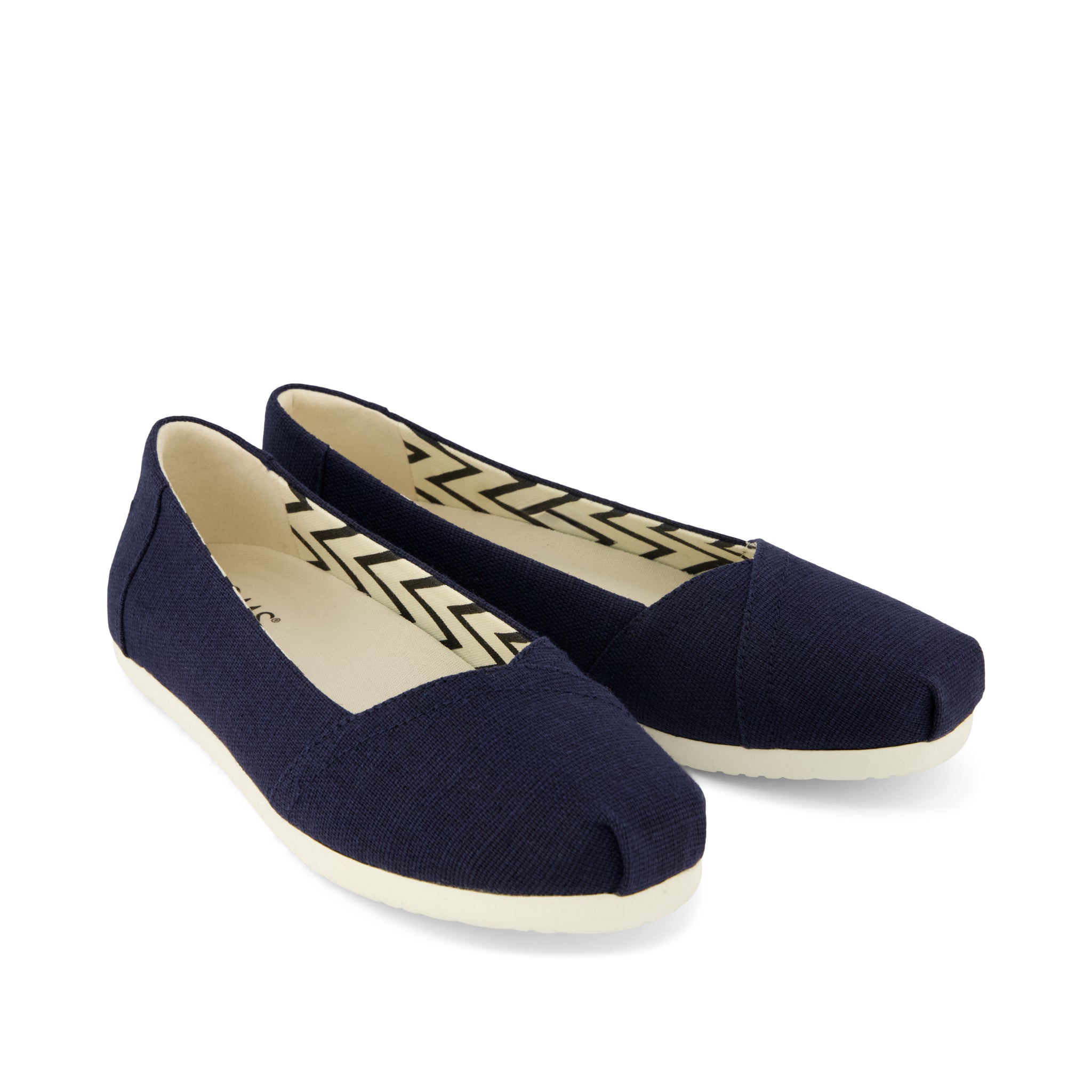 Alpargata Ballet Flat - Navy Heritage Canvas Front View