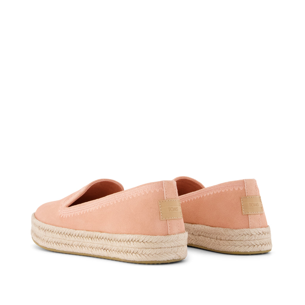 Carolina Espadrille - Embroidered Bloom Suede Back View
