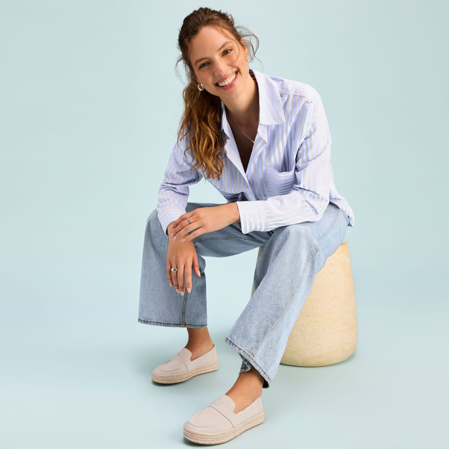 On model image of the Blakely espadrille loafer