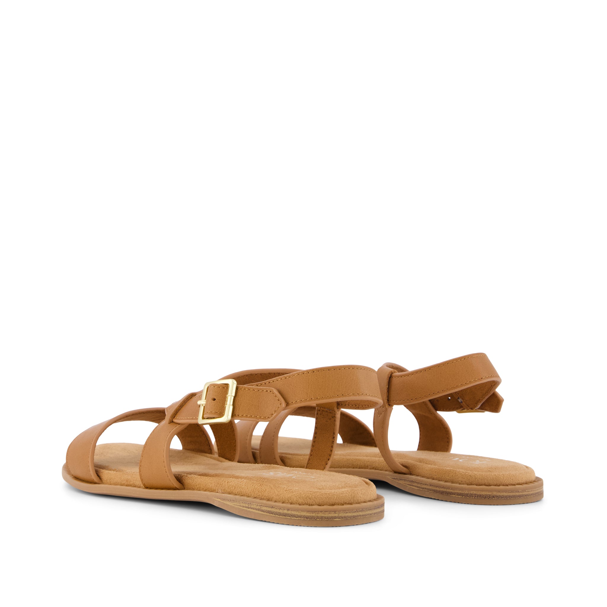 Mar Strappy Sandal - Brown Sugar Leather Back View