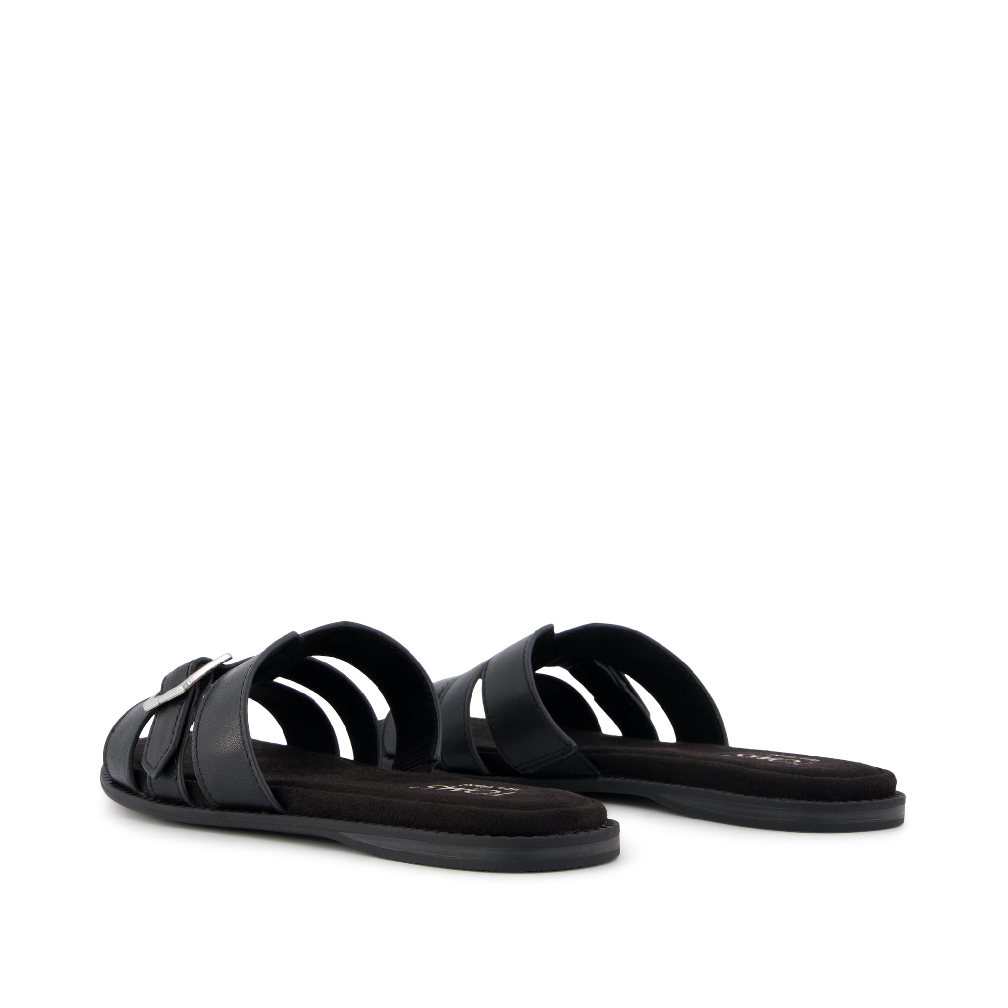 Sol Slide Sandal - Black Leather
 Back View