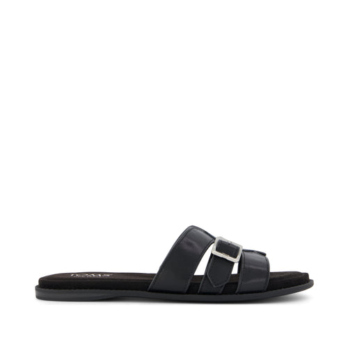 Sol Slide Sandal - Black Leather
 Side View