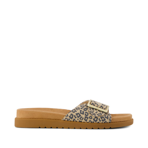 Marin Slide Sandal - Leopard Print Side View