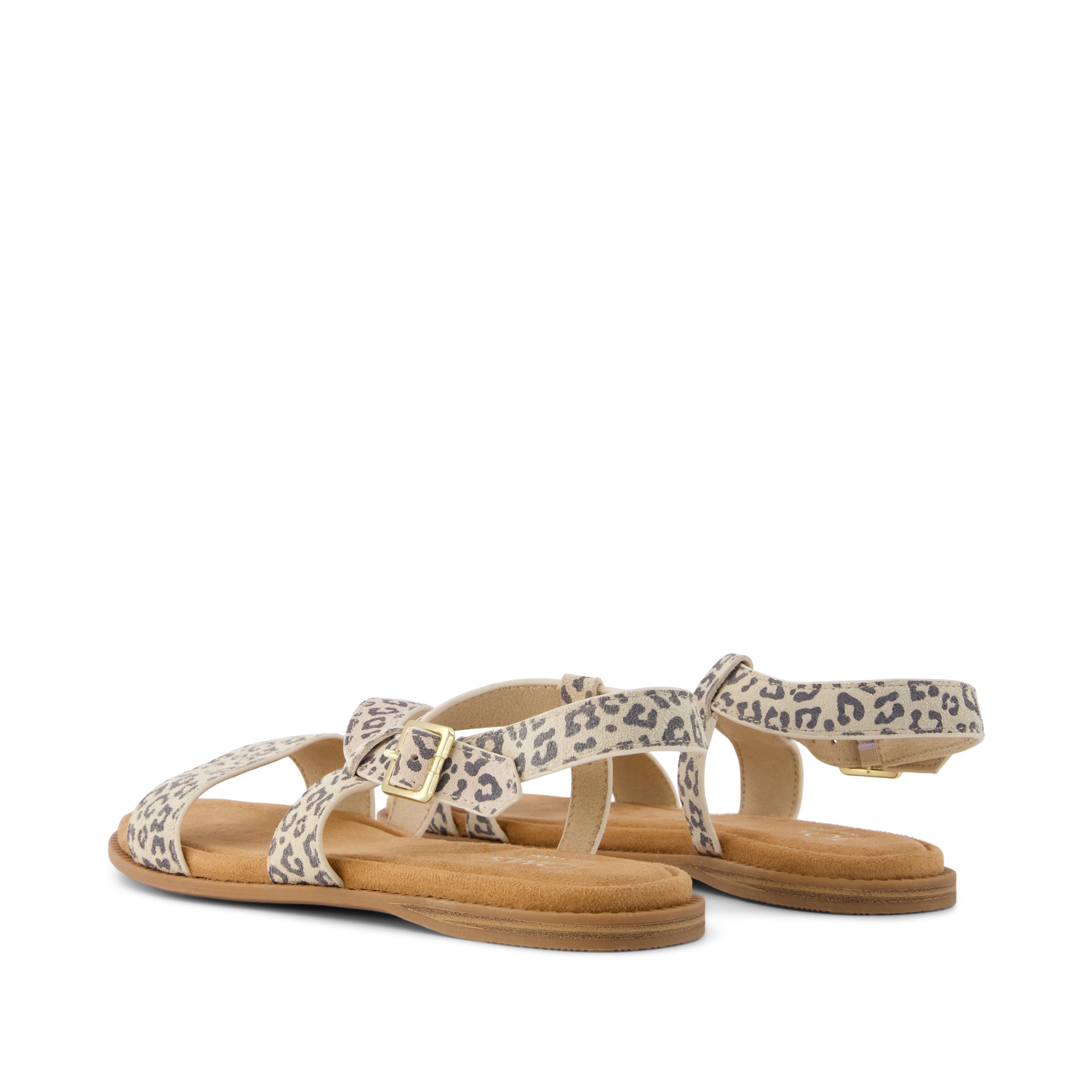 Mar Strappy Sandal - Leopard Print Suede Back View