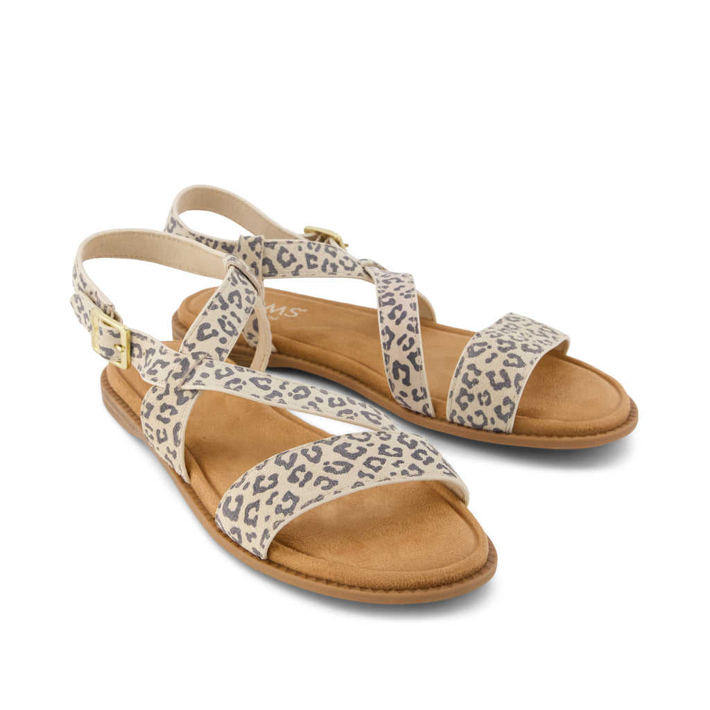 Mar Strappy Sandal - Leopard Print Suede Front View