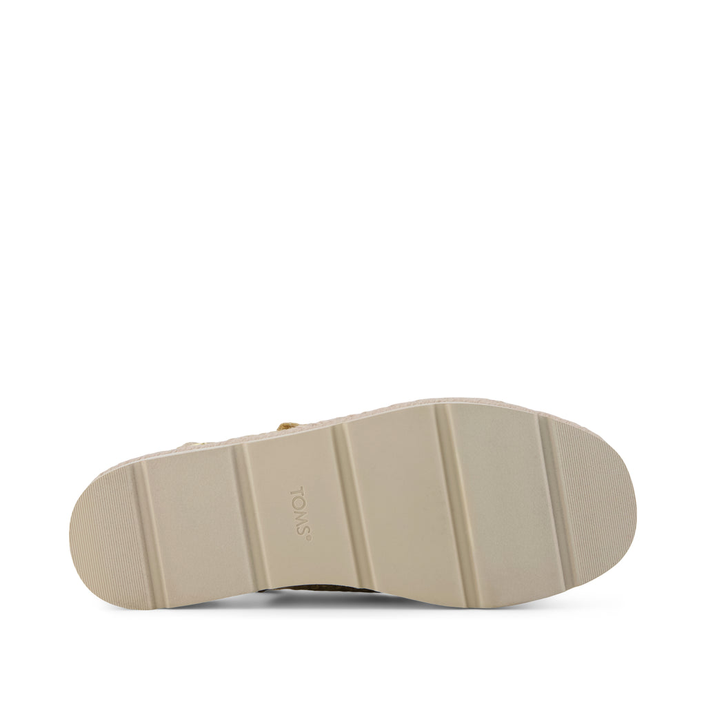 Giana Flatform Sandal - Almond Crochet Bottom Sole View