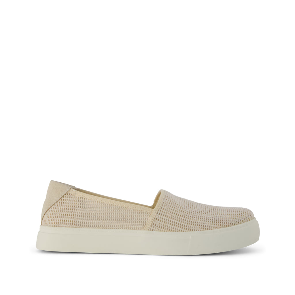 Kameron Slip On Sneaker - Natural Mesh (removed suede) Side View
