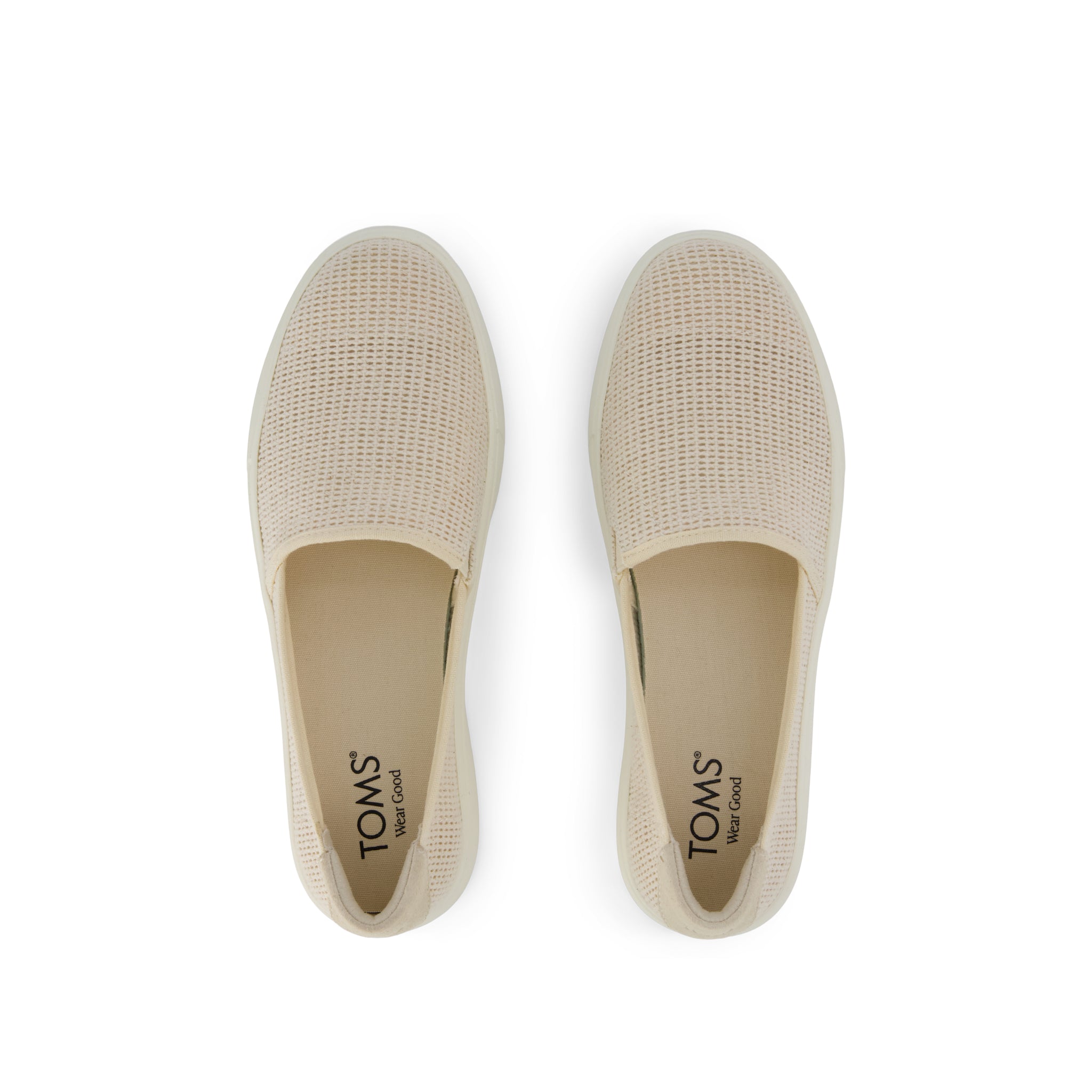 Kameron Slip On Sneaker - Natural Mesh (removed suede) Top View