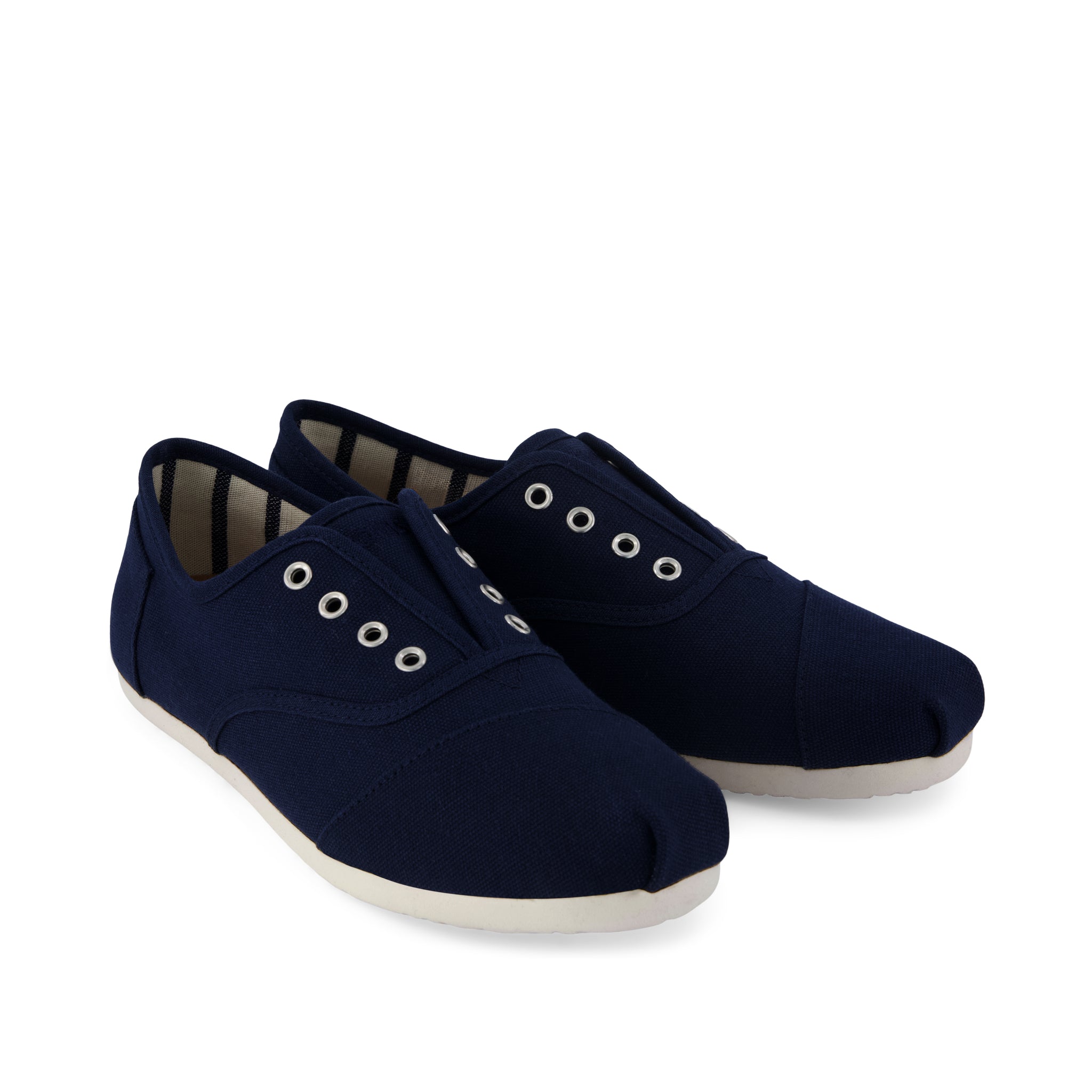 Cordones Plus Sneaker - Navy Canvas Front View