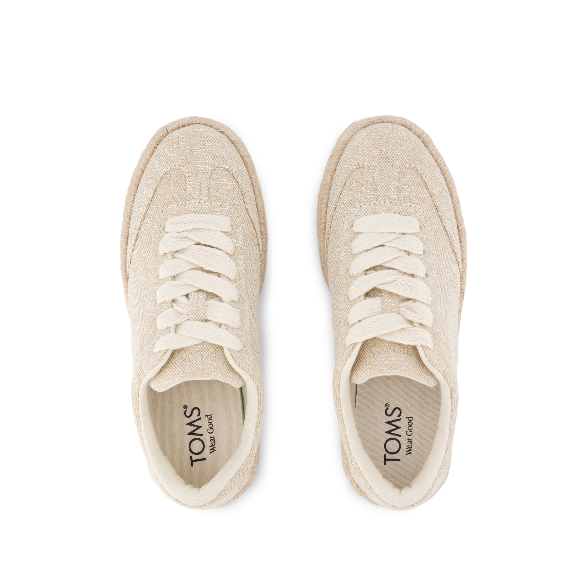 Jesse Espadrille Sneaker - Champagne Sparkle Top View