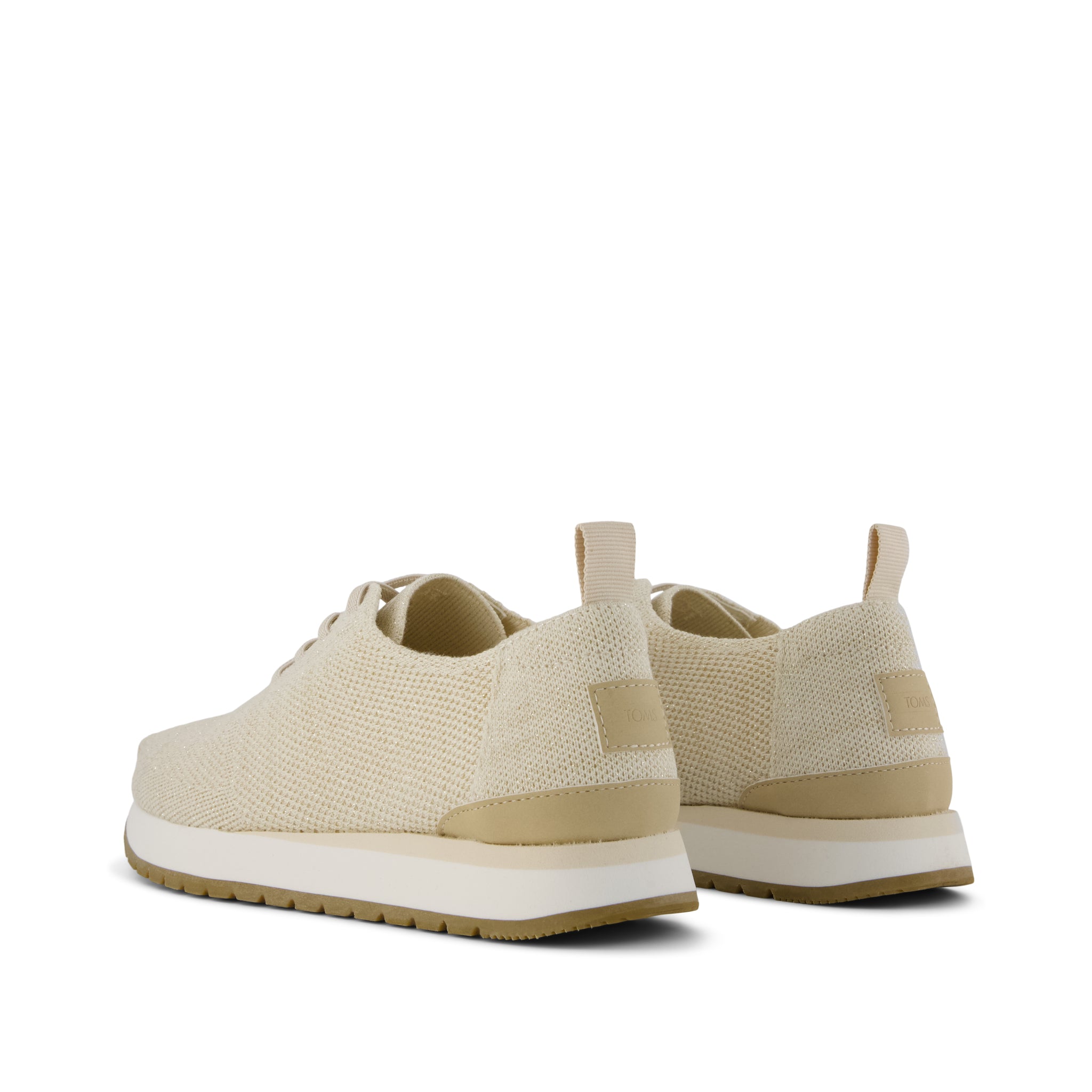 Resident Plus Lace-Up - Natural Metallic Knit Back View