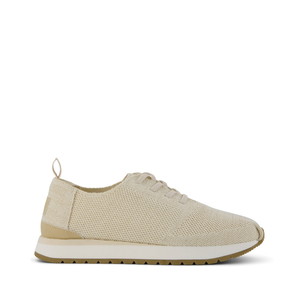 Resident Plus Lace-Up - Natural Metallic Knit Side View