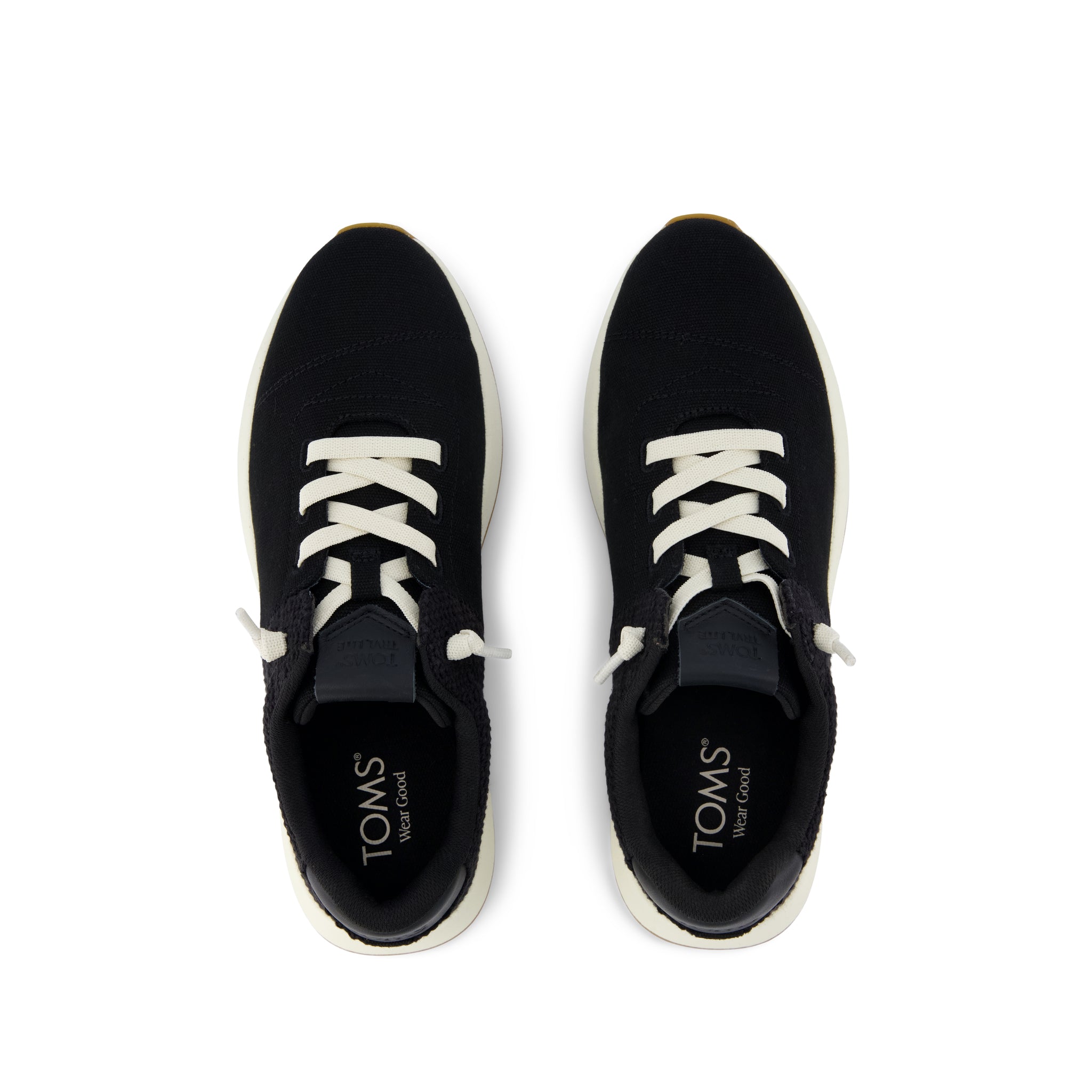 TRVL LITE Cabrillo Sneaker - Water Repellent Black Canvas Mesh Top View