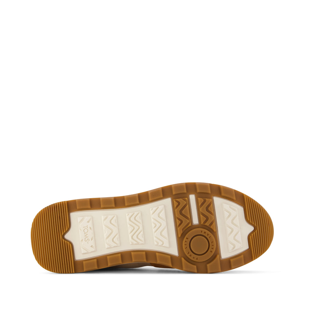 TRVL LITE Retro Runner Sneaker - Water Repellent Brown Sugar  Bottom Sole View