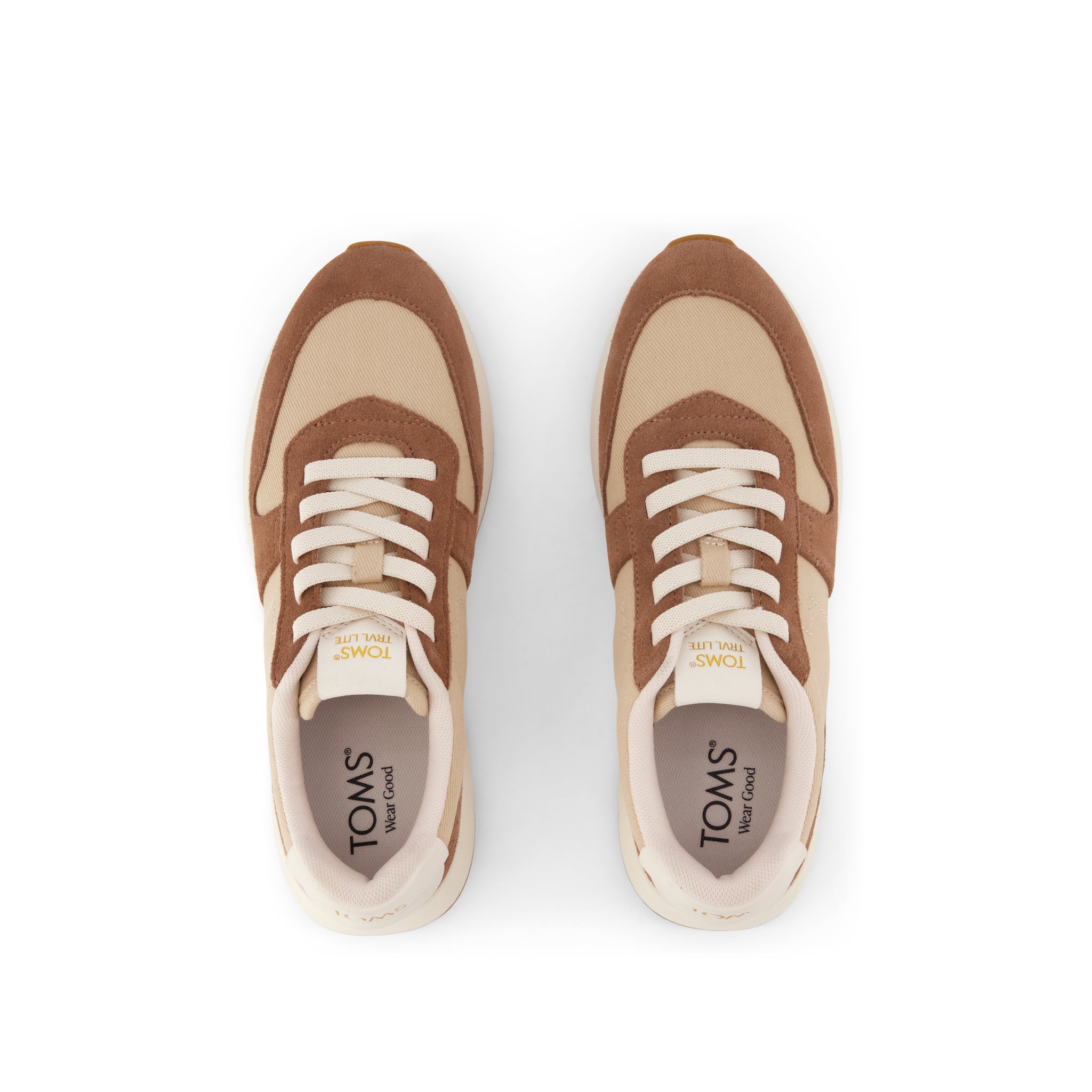 TRVL LITE Retro Runner Sneaker - Water Repellent Brown Sugar  Top View