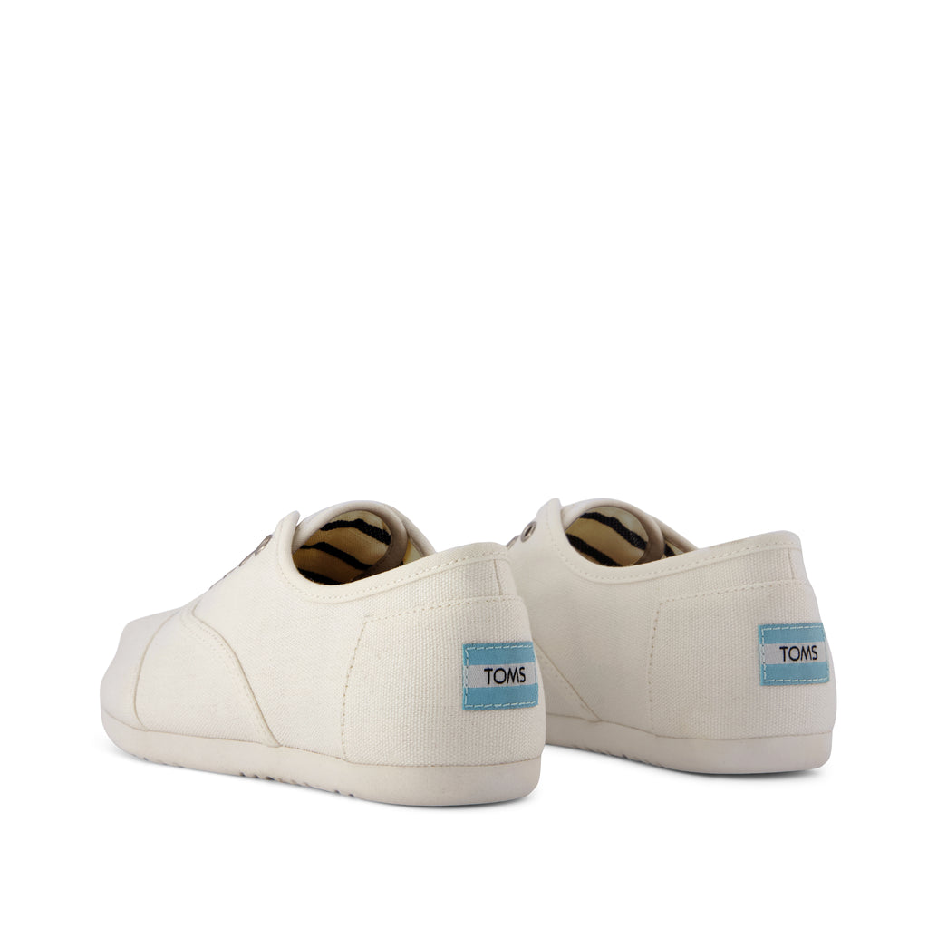 Cordones Plus Sneaker - White Canvas Back View