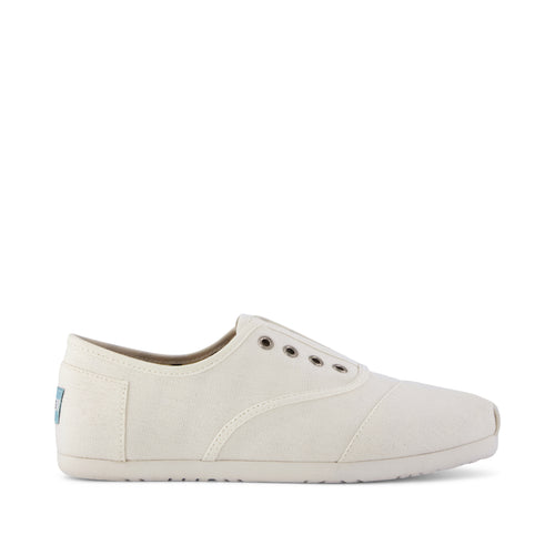 Cordones Plus Sneaker - White Canvas Side View