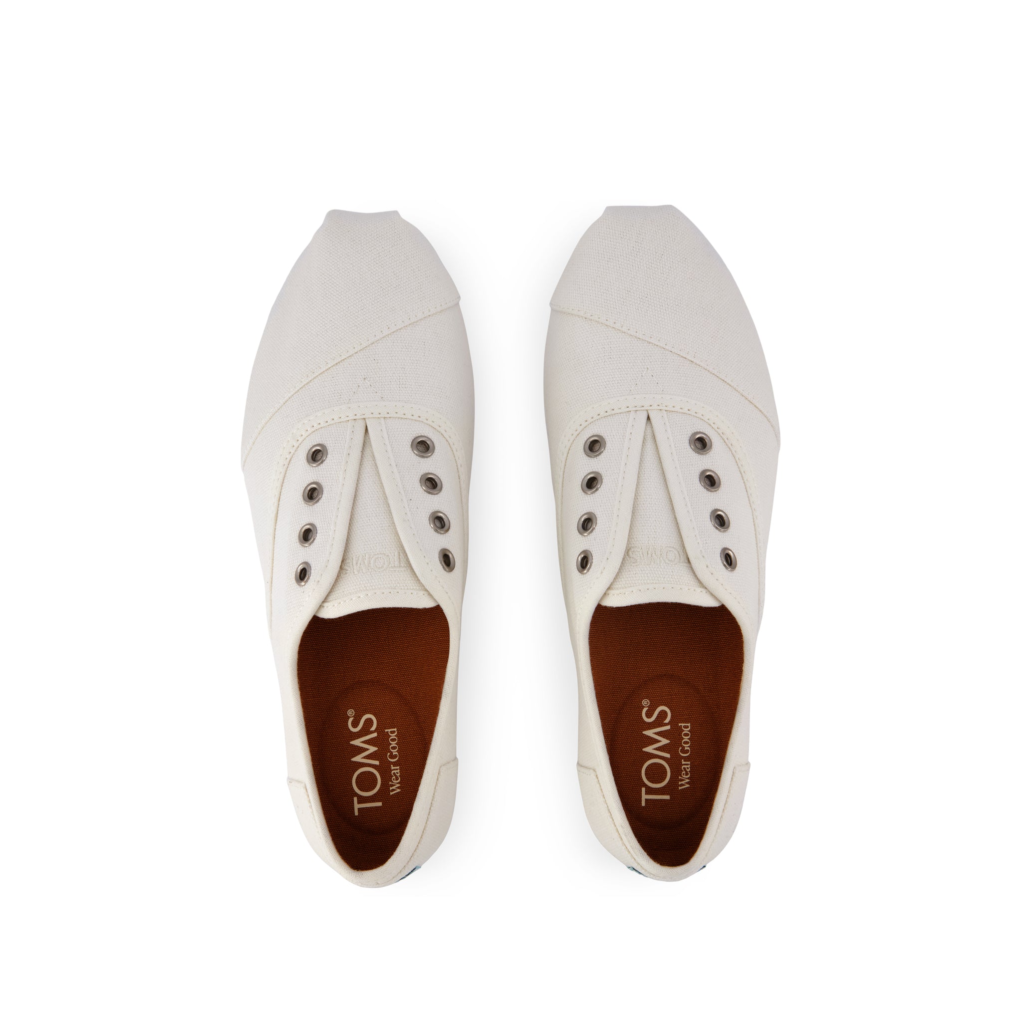 Cordones Plus Sneaker - White Canvas Top View