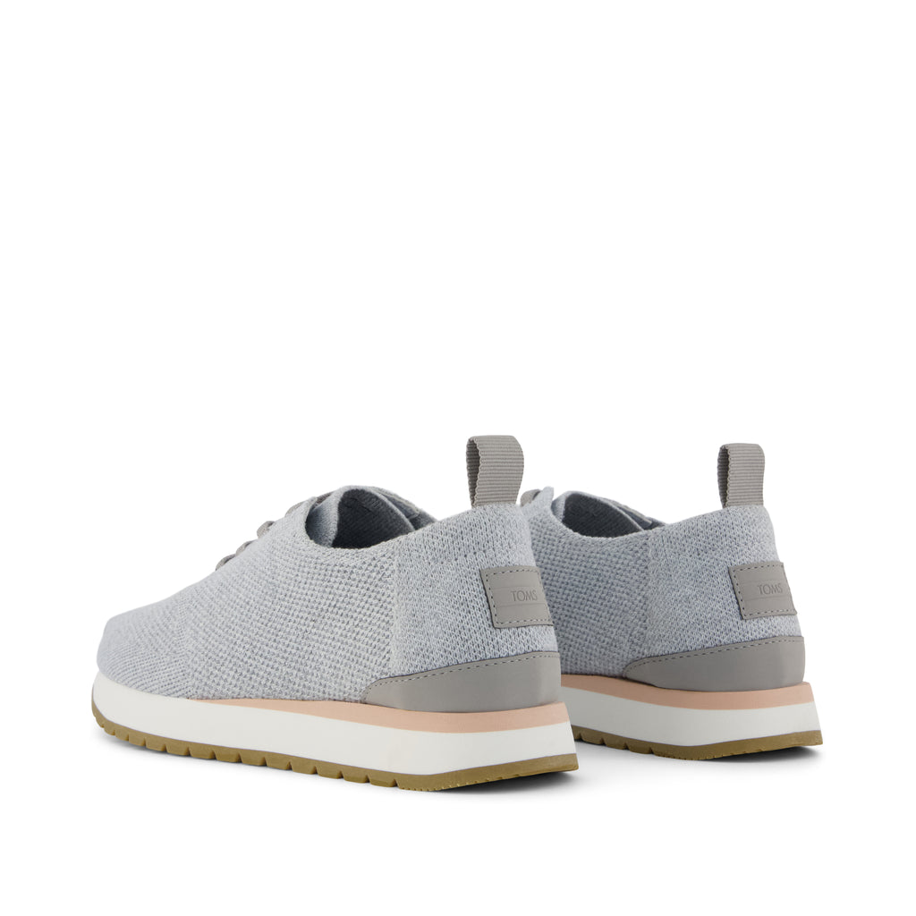 Resident Plus Lace-Up - Grey Knit Back View