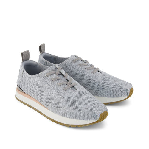 Resident Plus Lace-Up - Grey Knit Front View