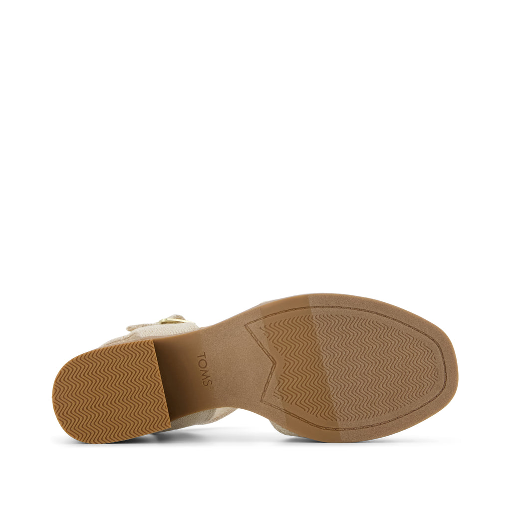 Eloise Sandal - Natural Woven Bottom Sole View