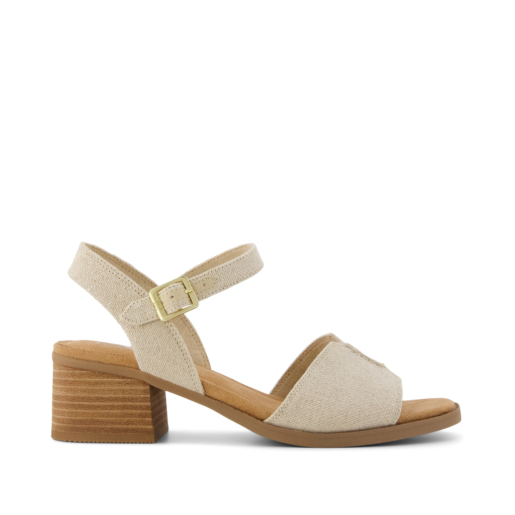 Eloise Sandal - Natural Woven Side View