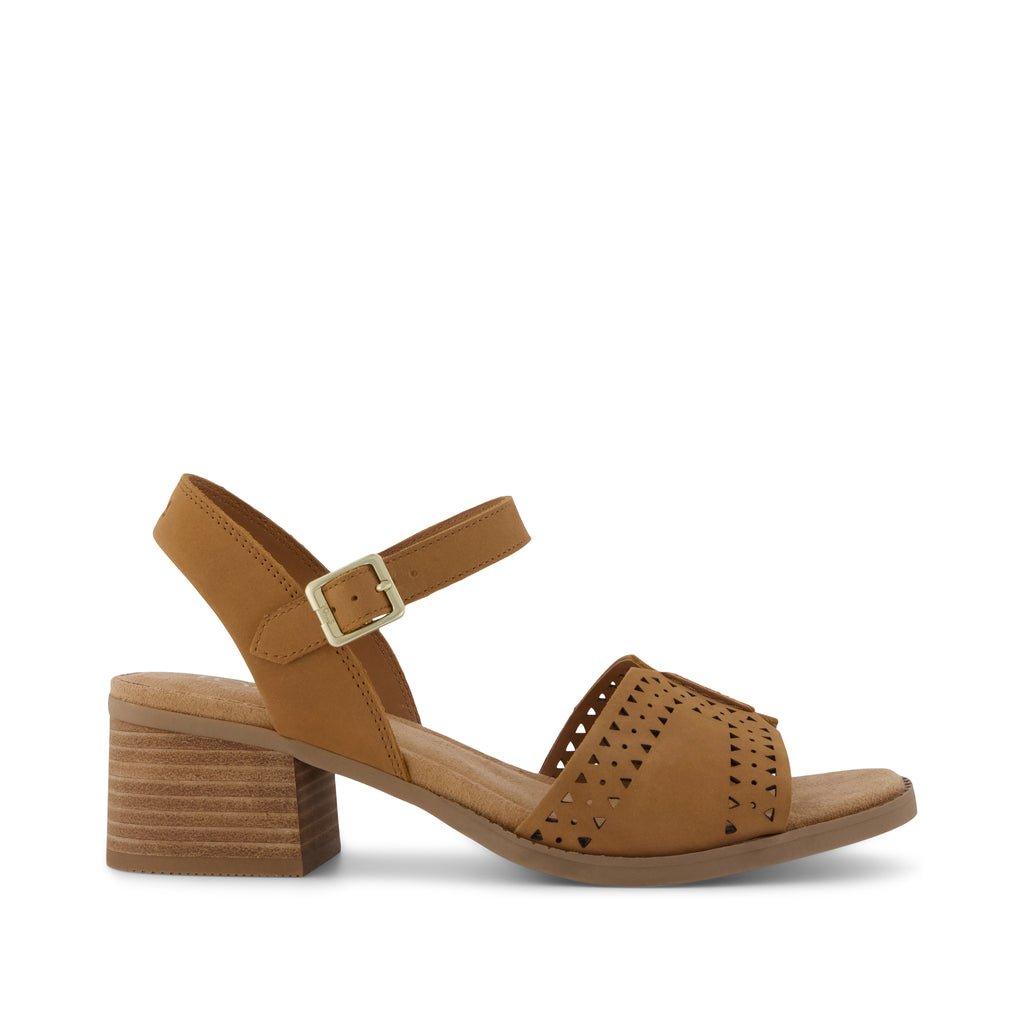 Eloise Sandal - Brown Perforated Leather

 Side View