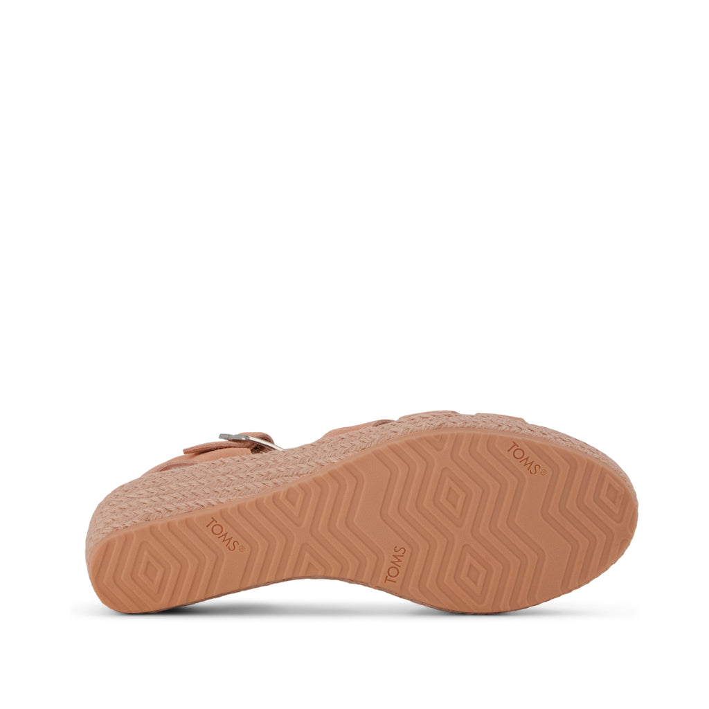 Julia Wedge Sandal - Bloom Suede Bottom Sole View