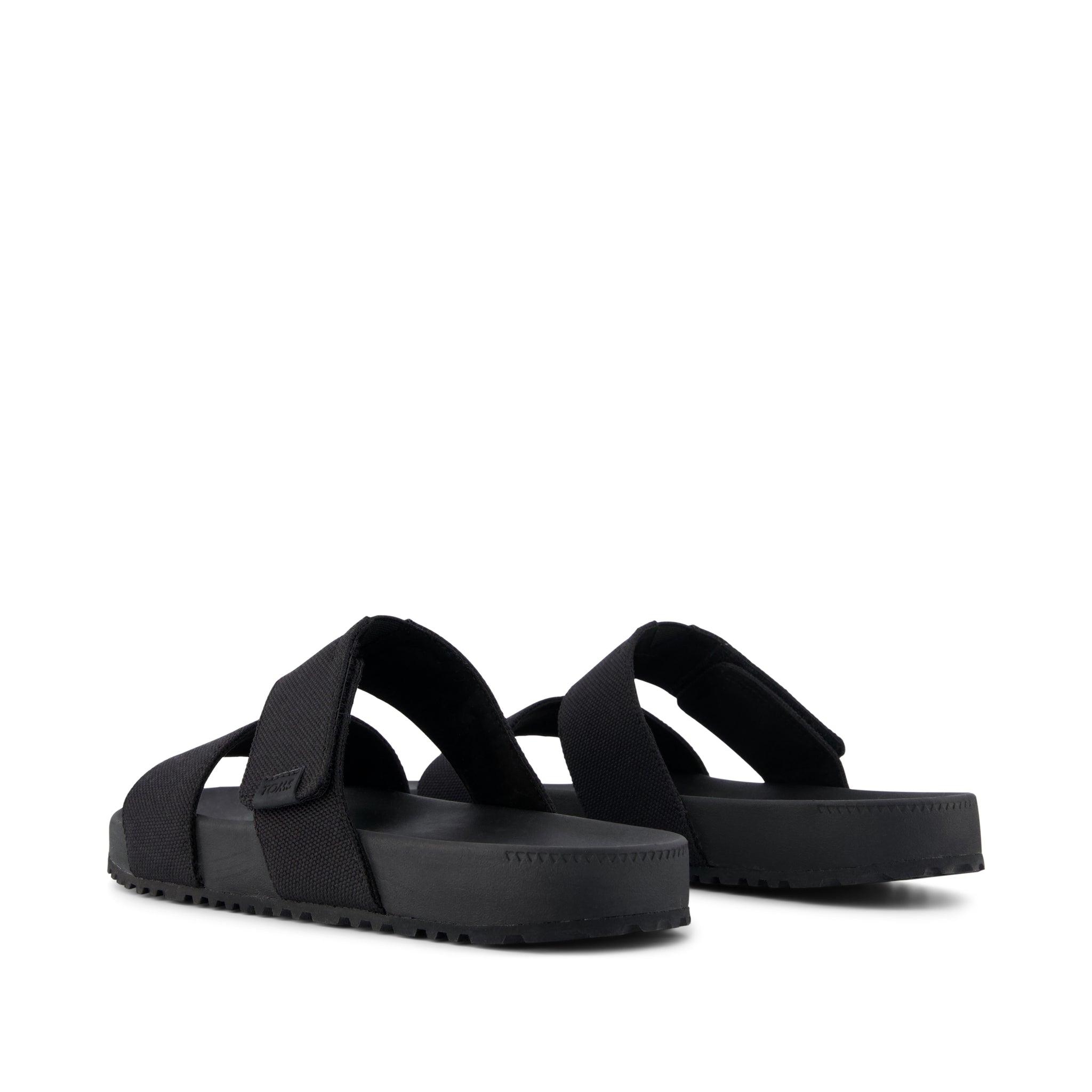 Nico Sandal - Black Canvas Back View