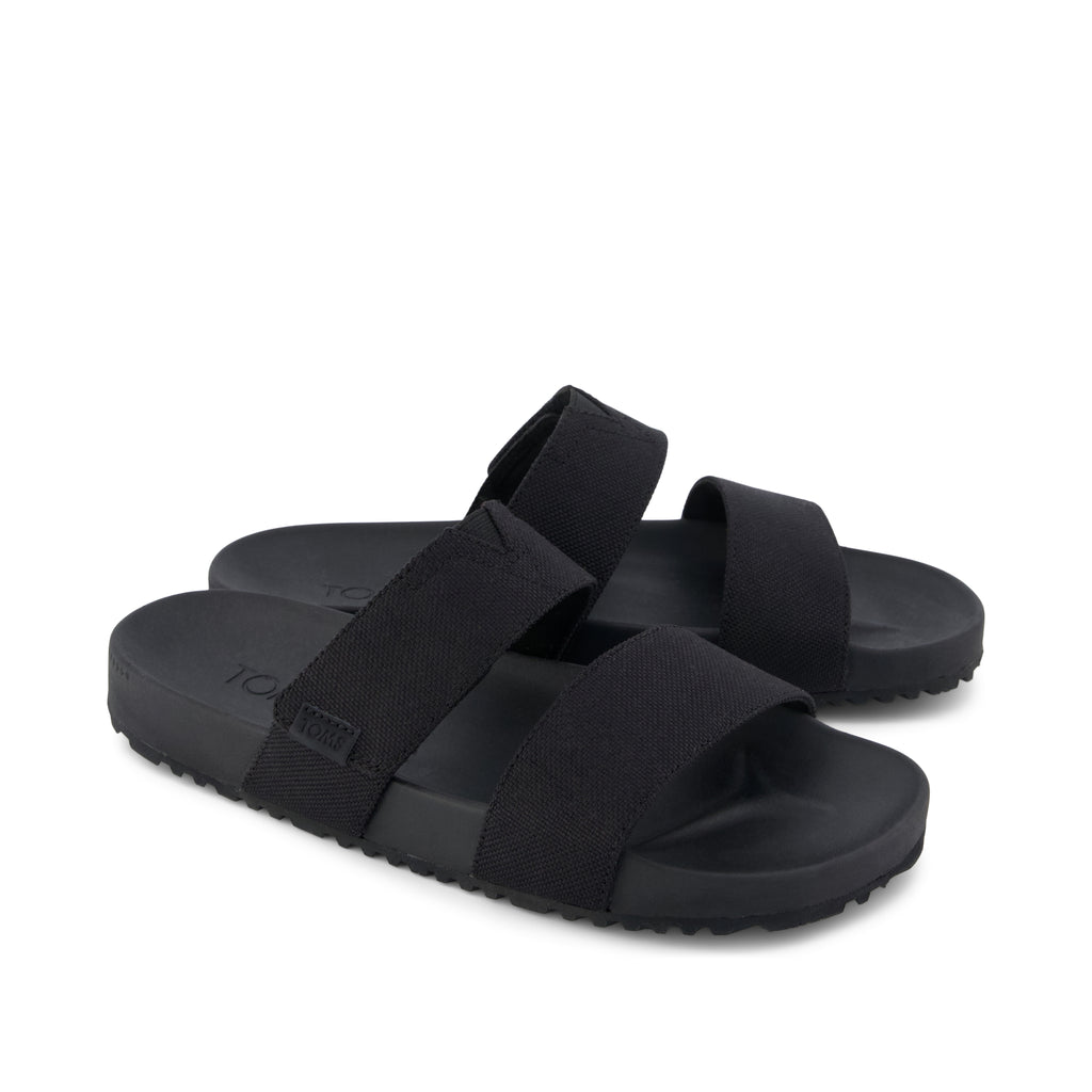 Nico Sandal - Black Canvas Front View