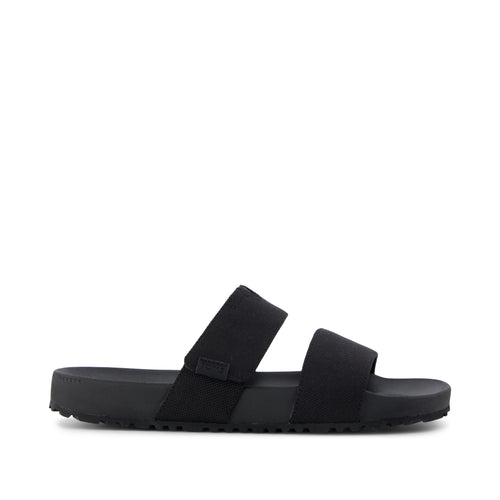 Nico Sandal - Black Canvas Side View